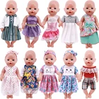 Новые милые стильные multicolr Хлопковое платье Fit16-18 дюймов Американский для девочек на осень и весну 43 см для ухода за ребенком для мам реборн Новое новорожденная кукла нашего поколения игрушка