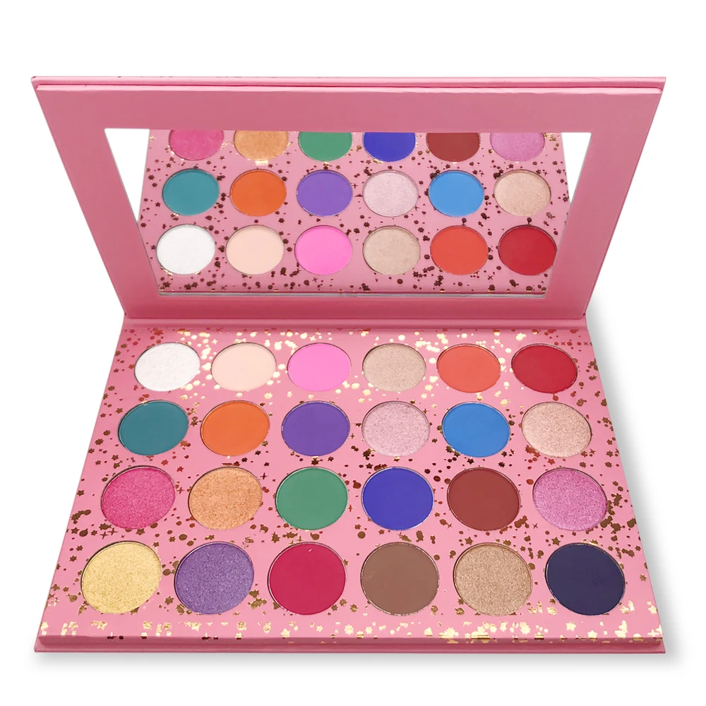 New 24 Colors Matte Eyeshadow Palette Private Label Long Lasting Eye Makeup Make Your Own Logo Low MOQ