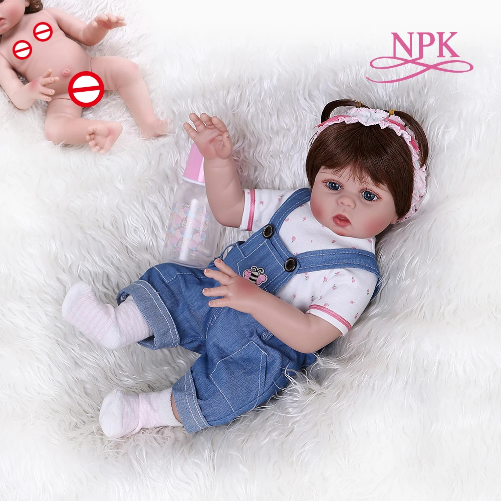 48 см Премиум bebe кукла для новорожденных девочек полное тело Мягкий силикон