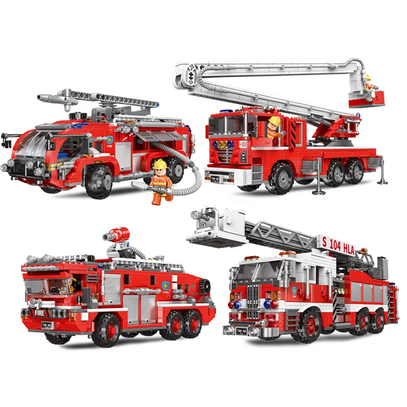 Technic City Fire Truck series The Rescue Vehicle Sets Model Kit Building Blocks Bricks Firefighter Toys for Kids boy toys DIY | Игрушки и