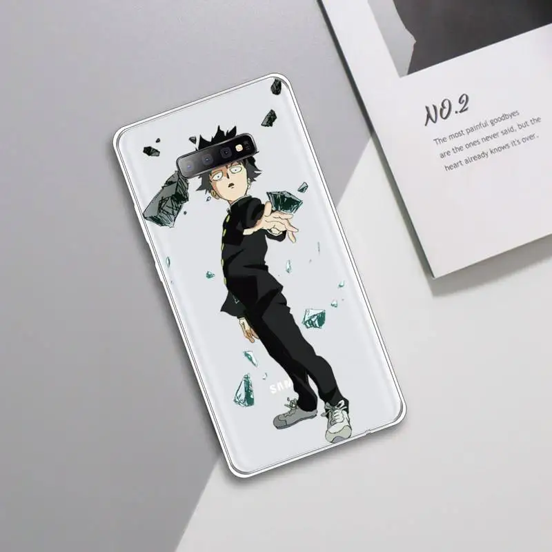 

Mob Psycho 100 Phone Case Transparent For Samsung Galaxy A 71 21s S note 8 9 10 plus 20 ultra