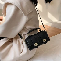 womens square crossbody bag luxury brand 2021 new pu leather ladies handbag solid color retro shoulder messenger bags
