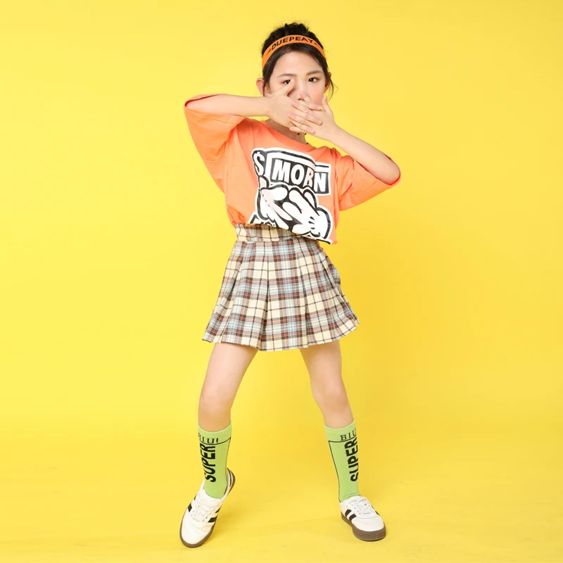 Детские танцевальные костюмы Черлидинга с блестками для девочек одежда в стиле