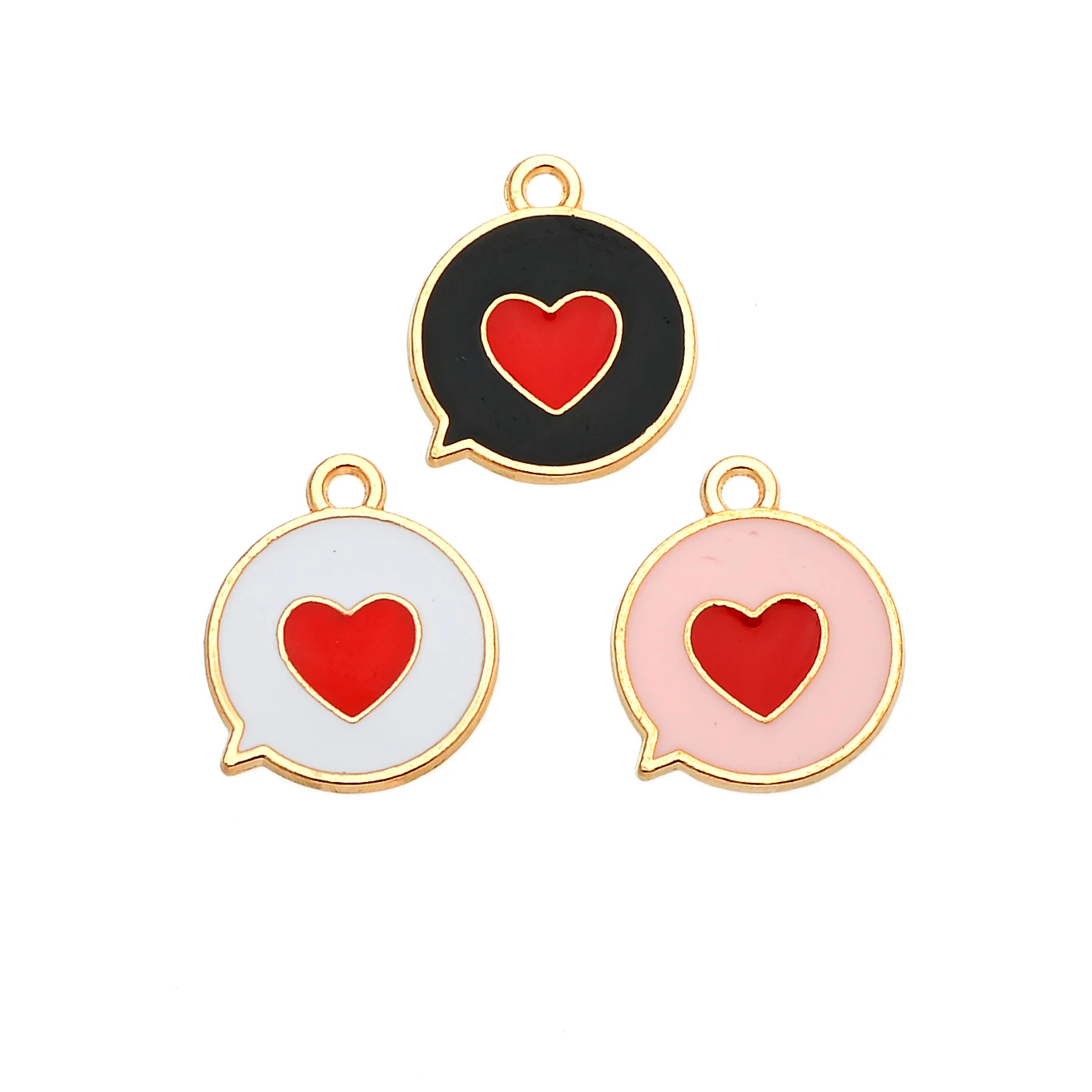 

10Pcs Fashion Colorful Heart Charm Multicolor Cute Balloon Shell Pendant for DIY Bracelet Necklace Jewelry Making Accessories