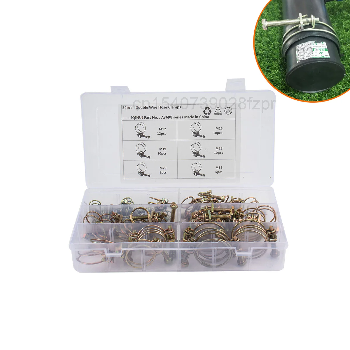 52 коробки 6 спецификаций кольца для горла с двойным проводом и набор обручей из