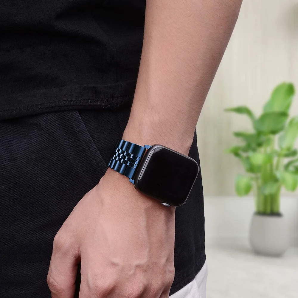 

Watch Bands For Apple Watch 6 Se Band 44mm 40mm Stainless Steel Strap For Iwatch Series 5 4 3 42mm 38mm Bracelet Men Women Wrist