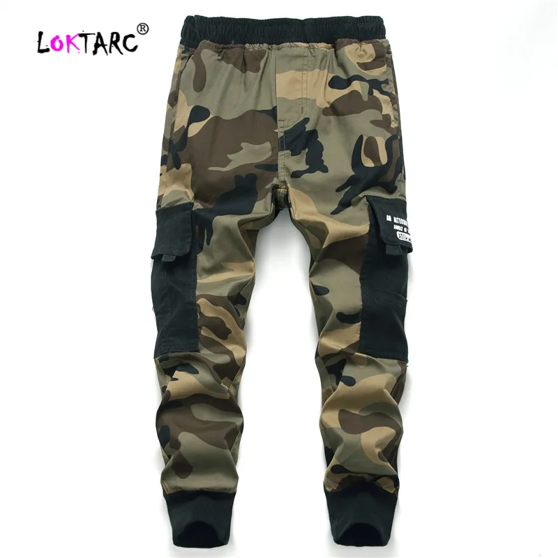 LOKTARC/штаны для мальчиков одежда подростков Осенние эластичные камуфляжные