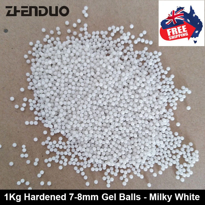 ZhenDuo игрушки 1 кг/компл. 7 8 мм Водяная бомба молочно белая твердая игрушка для