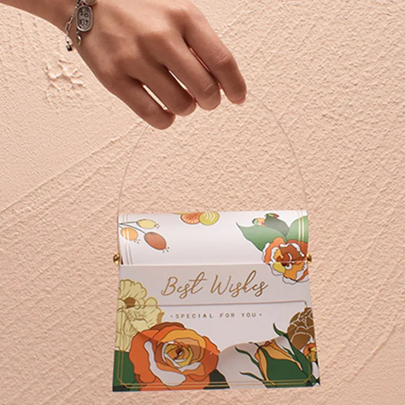 10/20 штук подарок упаковка бумажная коробка подарка для конфет с ручкой День