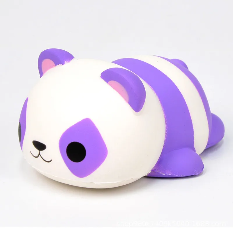 Мягкая пурпурная игрушка панда мягкая медленно восстанавливающая форму