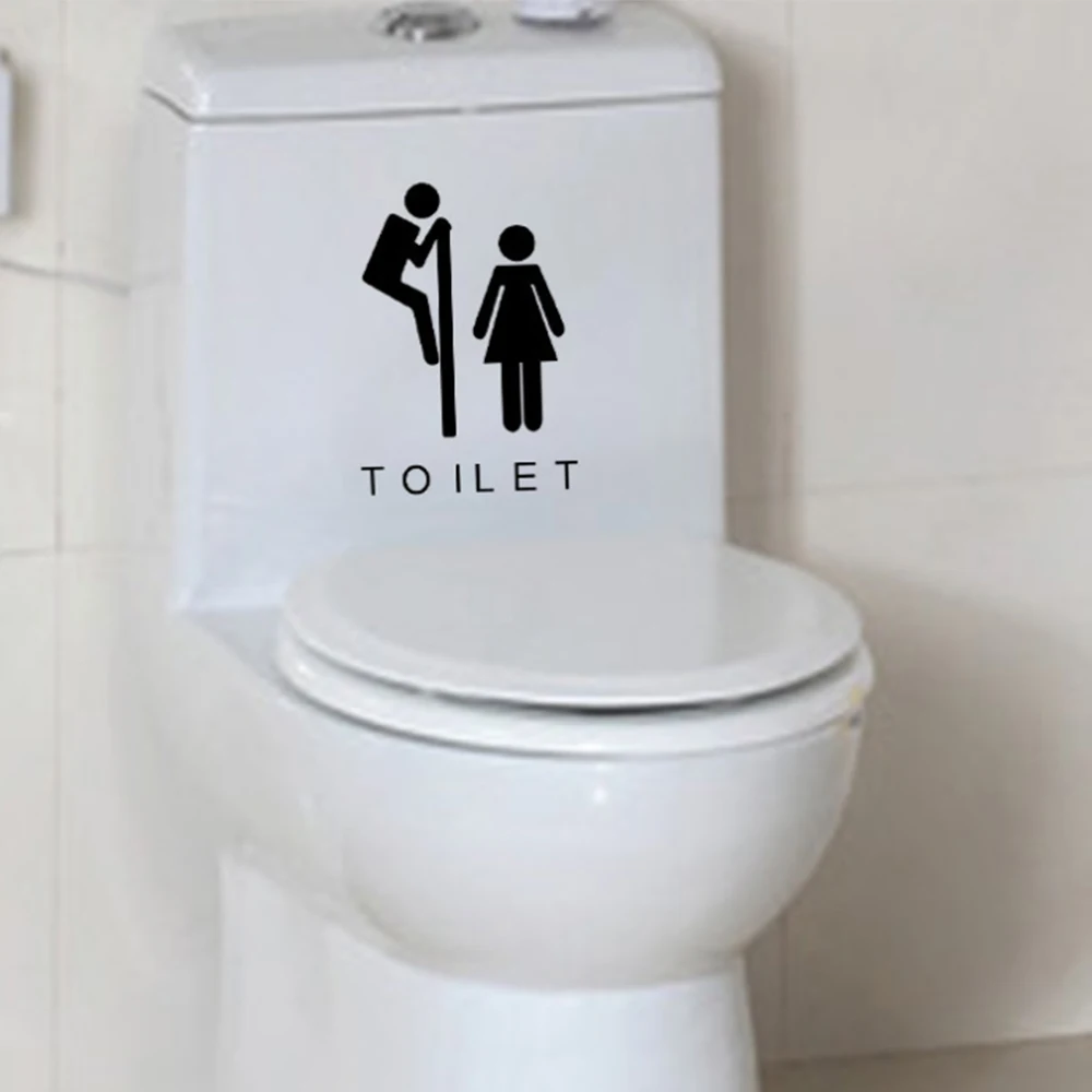 Наклейки на двери унитаза для общественных мест украшение дома креативное