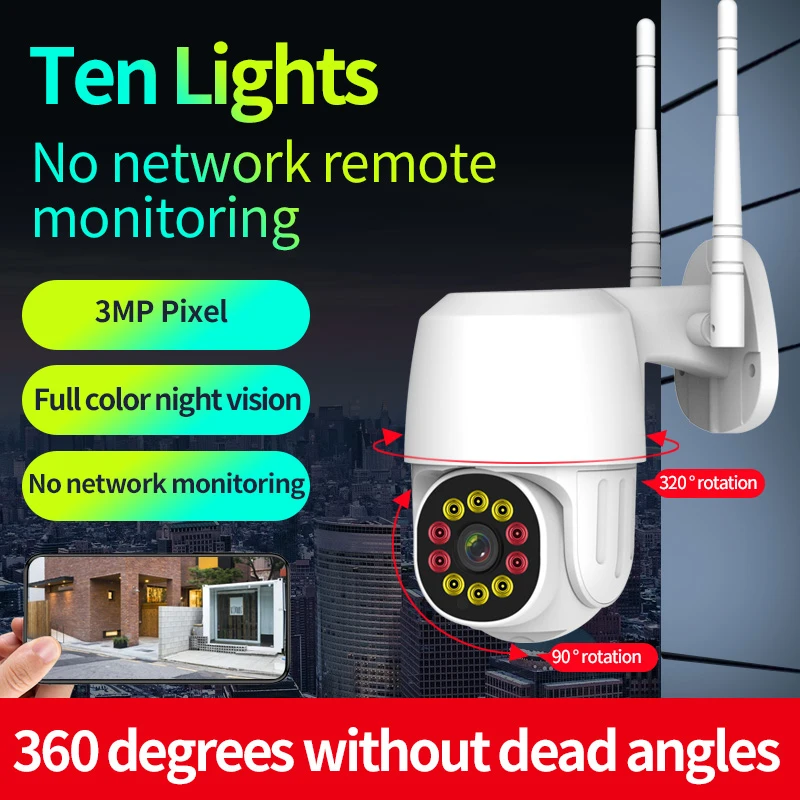 

PTZ Wifi IP камера 4X цифровой зум ONVIF P2P 1080P/720P CCTV камера безопасности аудио AI человеческое Обнаружение наружная H.265 беспроводная камера