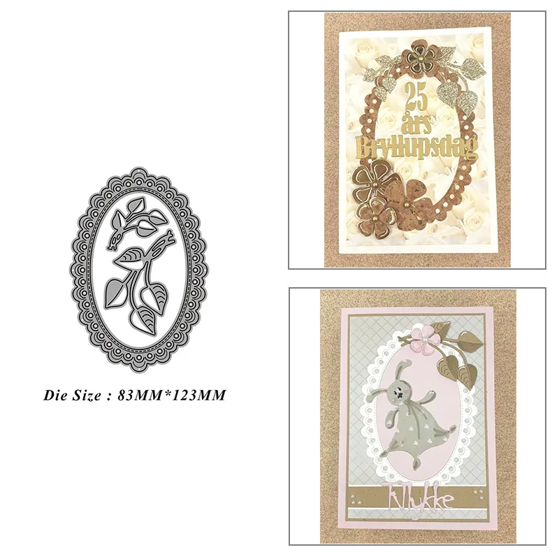 

Oval Lace Frame Metal Cutting Dies for DIY Scrapbook Album Paper Card Decoration Crafts Embossing 2021 New Dies