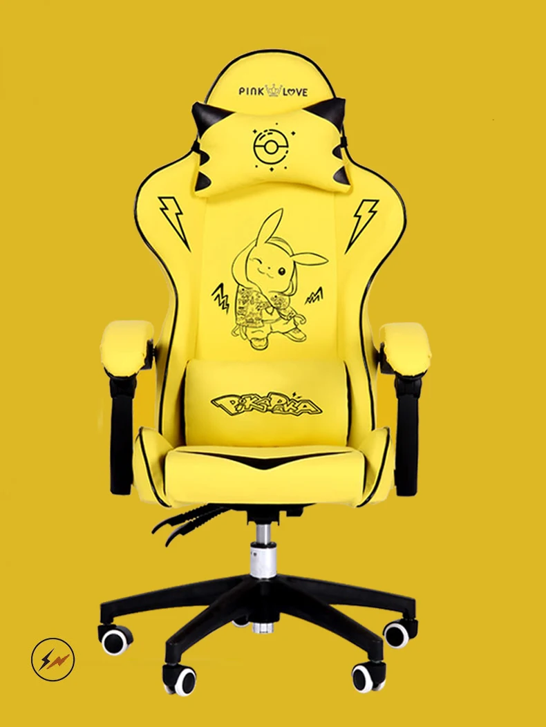 

Yellow Gaming Chair HomeCuteBackrestComputer Chair Lnternet Cafe Competitive Game Seat Anchor Live Chair