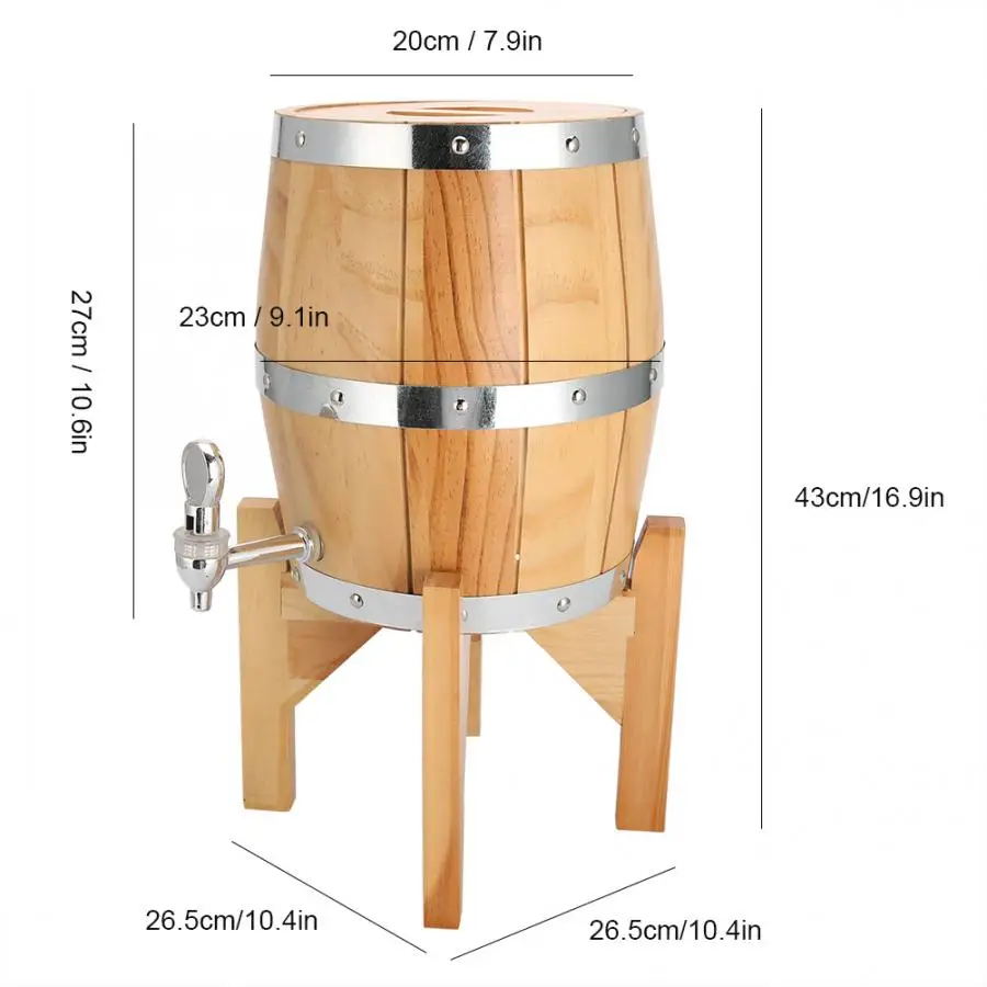 Инструменты для изготовления вина корпус из нержавеющей стали Дубовая древесина
