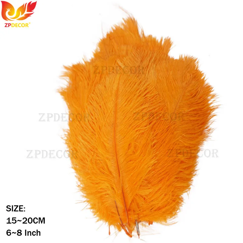 Стандартные страусиные перья ZPDECOR 15 20 см/6 8 дюймов используют карнавальные и