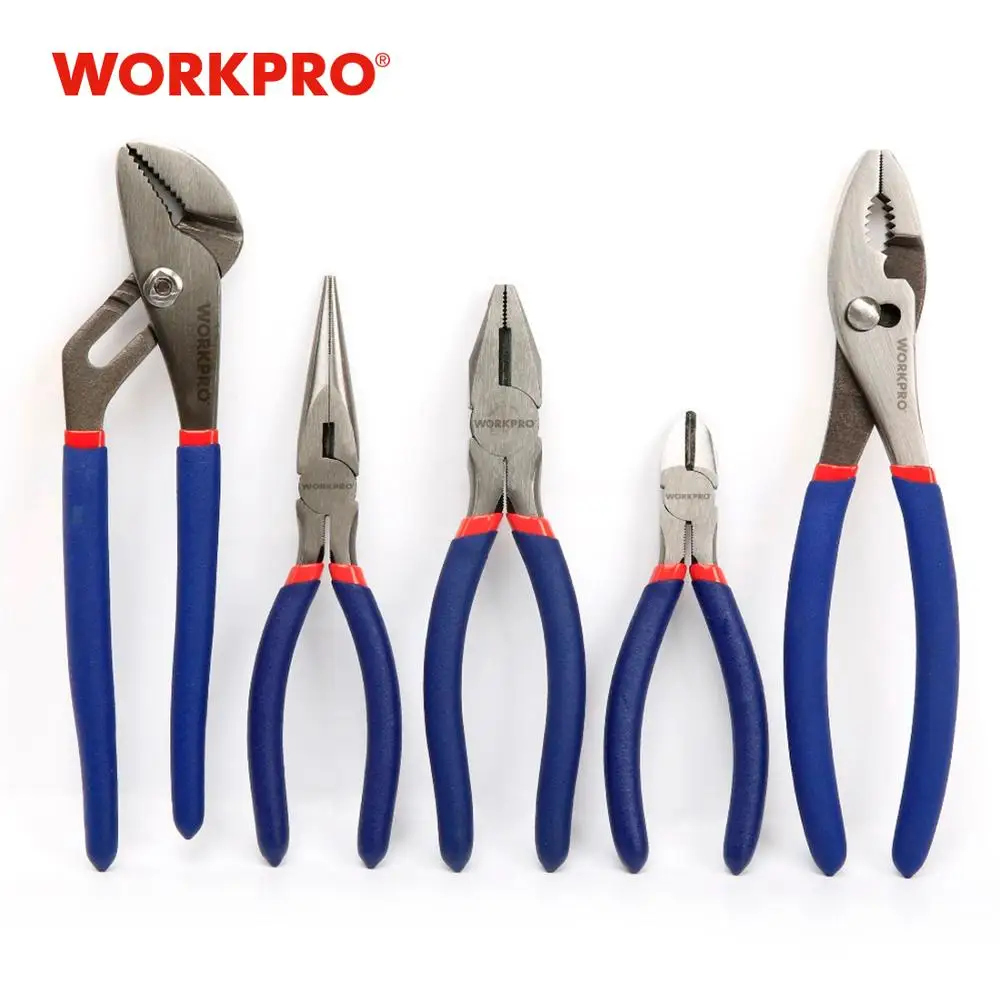 WORKPRO 5 шт набор клещи базовый и инструменты 10 ''скольжения сустава 8'' Linesman