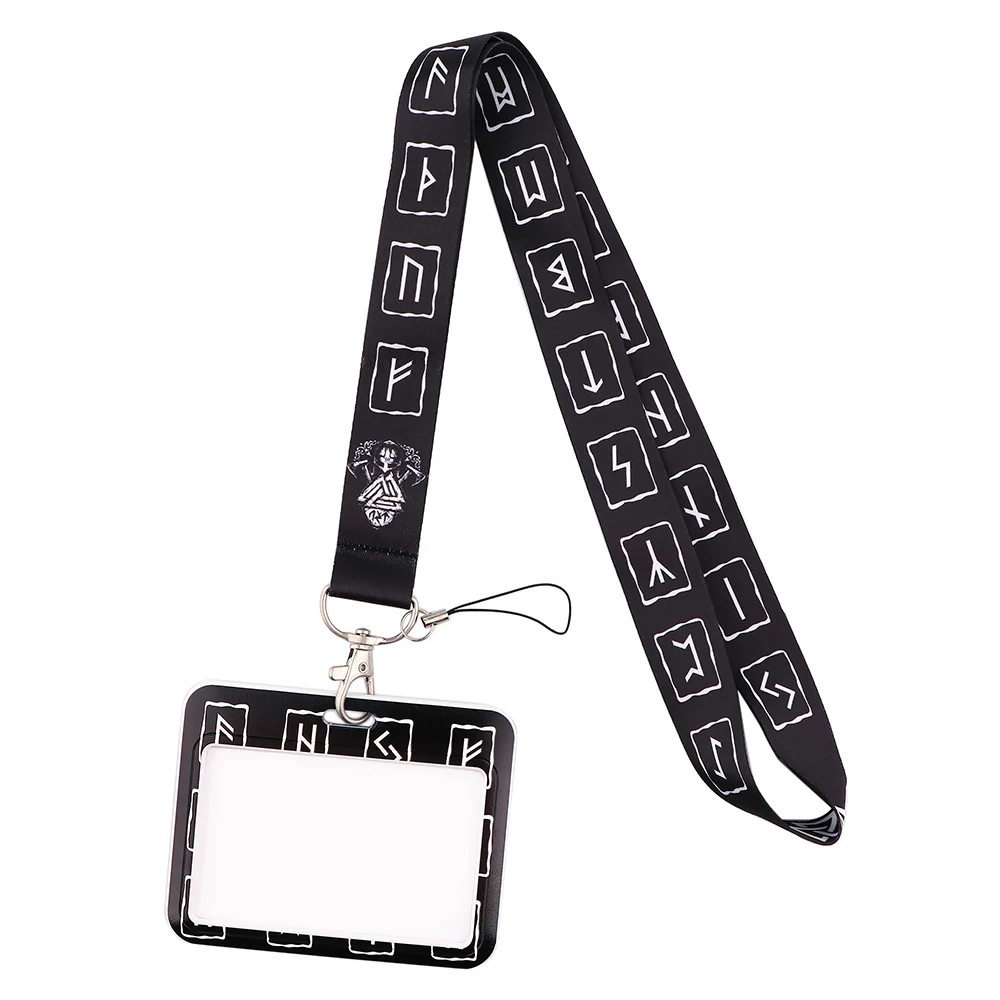

DZ2081 Viking Rune Key lanyard Car Keychain Personalise Office ID Card Pass Gym Mobile Phone Key Ring Badge Holder Jewelry