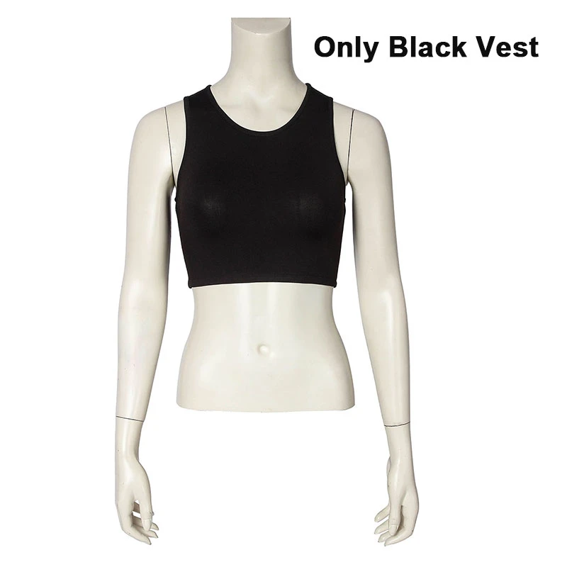 Only black vest Игра Final Fantasy VII Косплей Костюм тифа Локхарт нарядное платье юбка костюмы на Хэллоуин для женщин карнавальные сапоги для взрослых девочек - Цвет: Only black vest