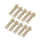 10 шт., набор для ремонта молнии #3, слайдер на молнии, замена застежки-молнии, мгновенное восстановление, собственное Золото из сплава