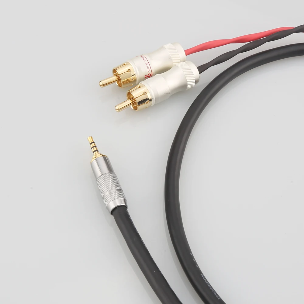 HIFI 2 5/3 5/4 4 мм сбалансированный штекер для RCA аудио адаптер кабель 6 35 XLR 7n-OCC один