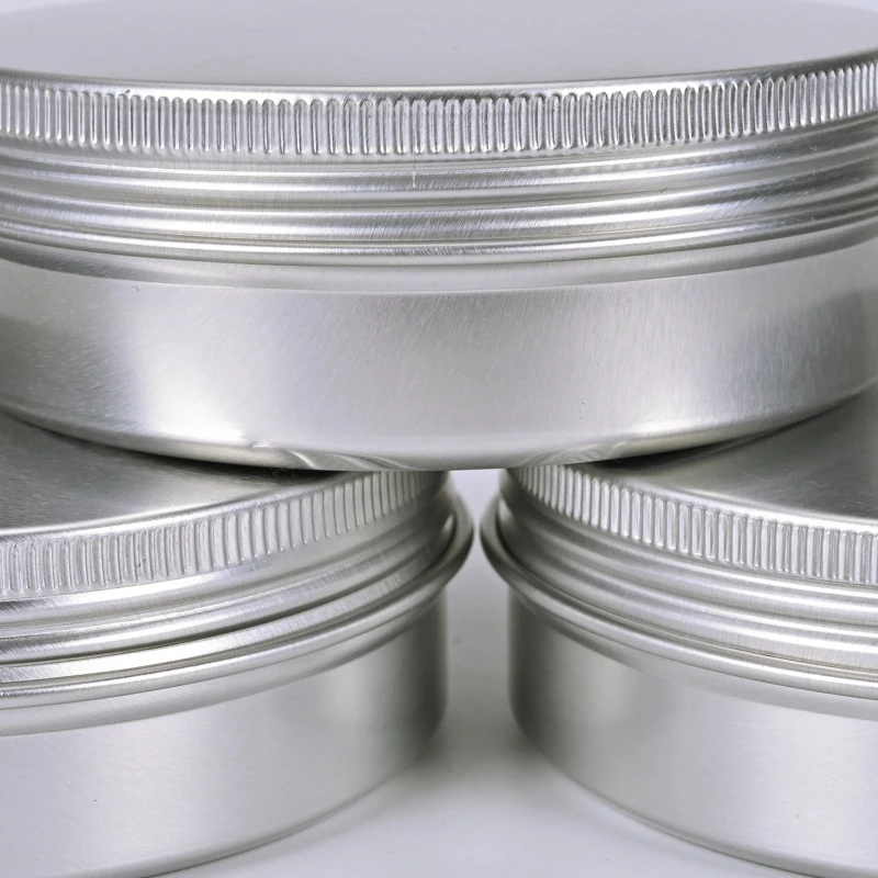 

24Pcs 100Ml Tins Silver Aluminum Tins Cans Screw Top Round Steel Tins Cans with Screw Lid Screw Lid Containers