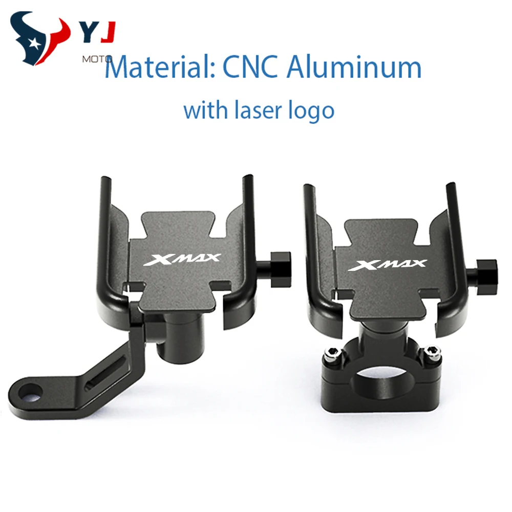 for yamaha xmax300 xmax400 xmax x max 125 250 300 400 motorcycle cnc accessories handlebar mobile phone holder gps stand bracket free global shipping