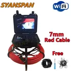 Беспроводной проводной эндоскоп диаметром 7 мм с Wi-Fi, 20-50 м