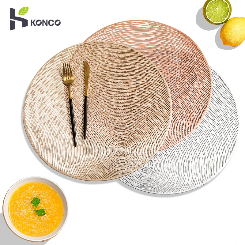 Круглая подстилка Konco из ПВХ устойчивая подставка для чашек коврик Декоративные