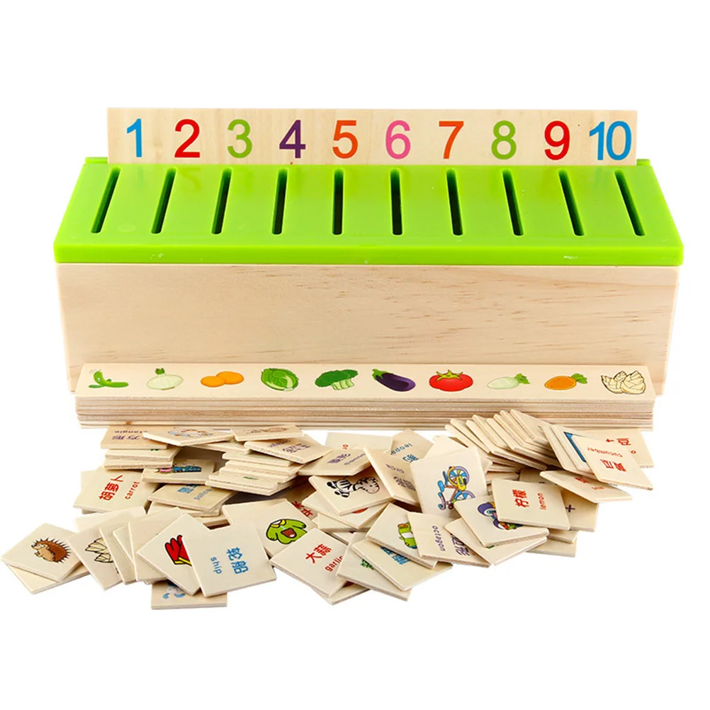 Образовательные игрушки мультфильм Деревянный флэш карты Матч коробка