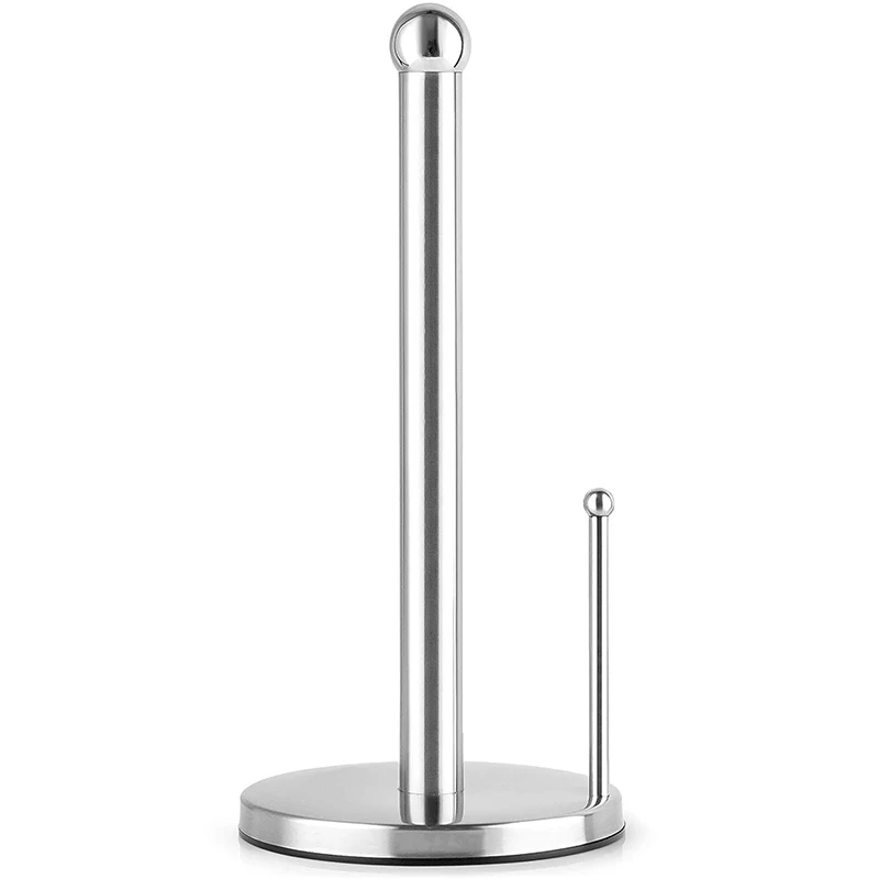 

Paper Towel Holder - Standing Paper Towel Holder Countertop Roll Dispenser for Standard & Large Sized Rolls - Easy 1