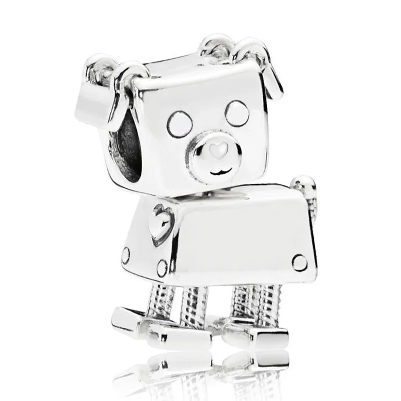3 Розовое золото Rob& Bella Bot's Pet Bobby Bot Dog Цветочные Подвески Bella Fit Pandora браслет серебряные бусины 925 пробы DIY ювелирные изделия - Цвет: 3