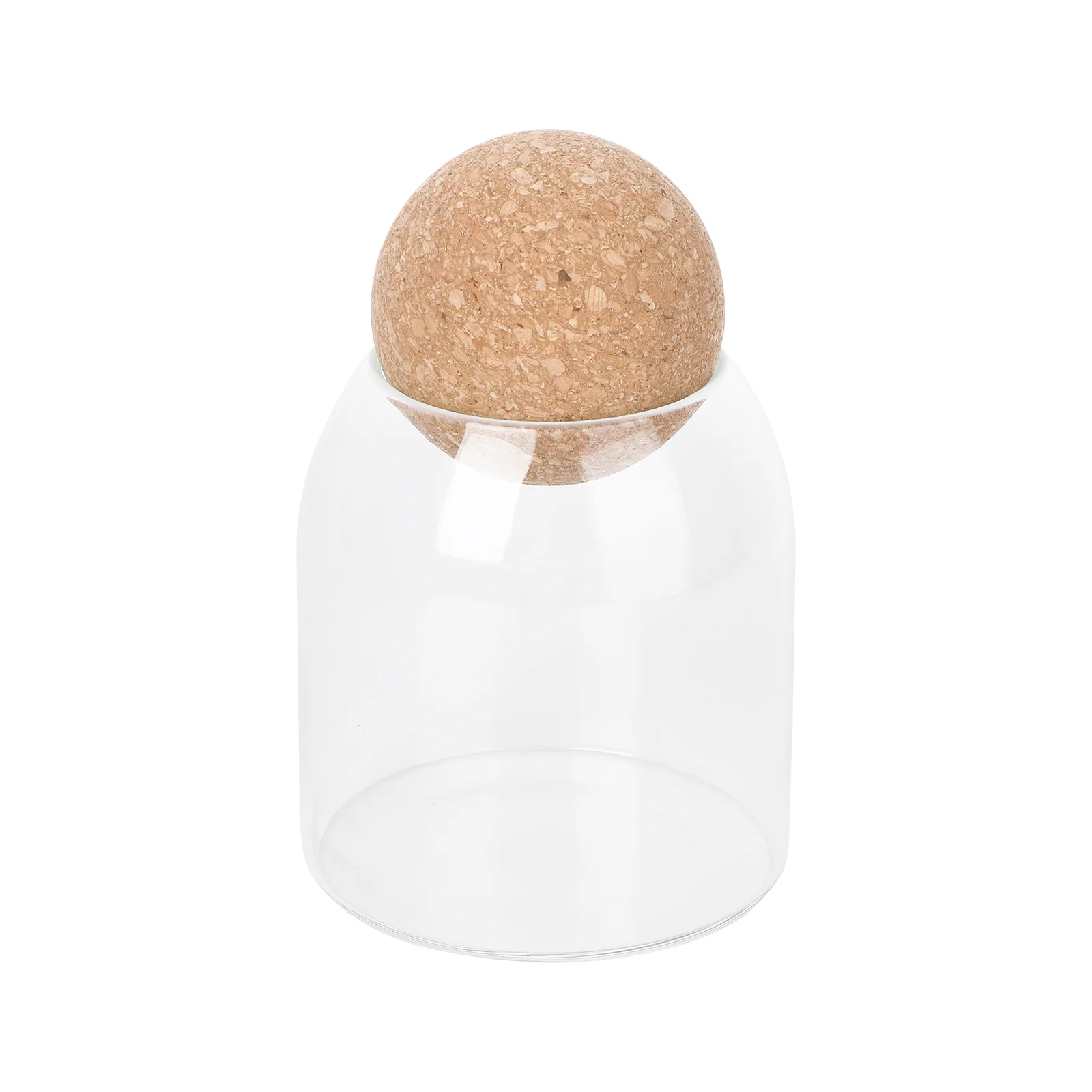 

500ML Transparent Borosilicate Glass Sealed Can Glass Storage Tank Food Spice Grains Container with Cork