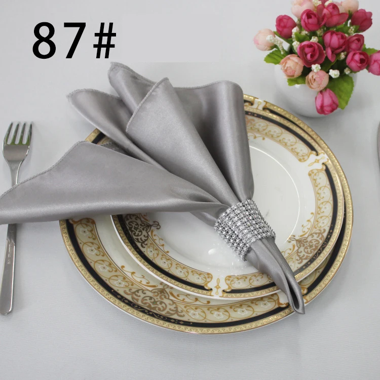 Карманный платок квадратные атласные салфетки Свадебный обеденный стол