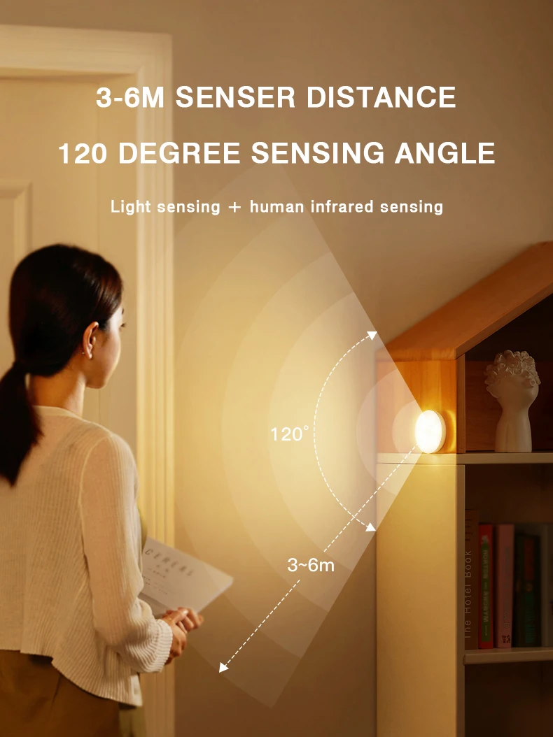 

Motion Sensor Nacht Lichter Nacht Lampe kinder Geschenk USB Lade Schlafzimmer Dekoration Led Nacht Licht