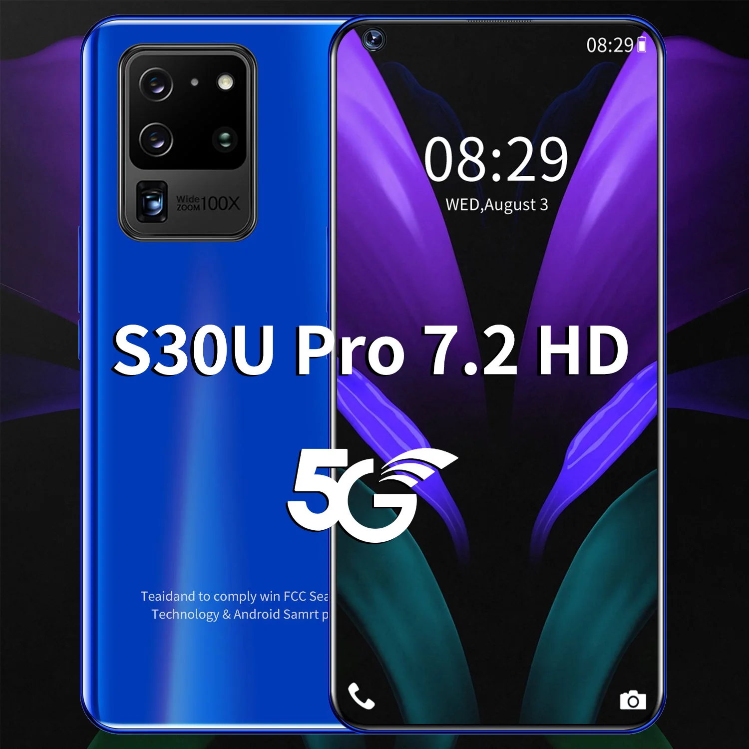 Новая глобальная версия Galay S30U Pro смартфон 7 2 дюйма 4G 5G сети Andorid 10 0 мобильных