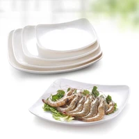 sia huat melamine commercial buffet plate for fast food restaurant square plate breakfast tray porcelain dinner set serving dish