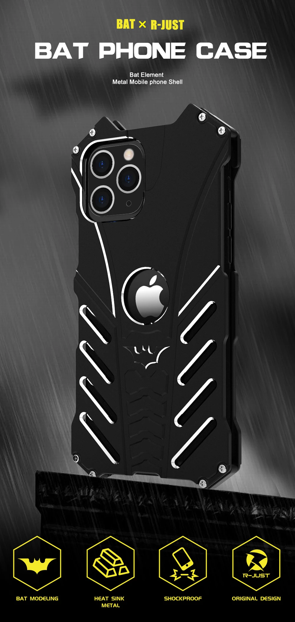 Для iPhone 11 PRO X XR XS MAX чехол металлический Алюминиевый противоударный чехол для телефона с головой скелета для iPhone 5 se 6s 7 8 Plus