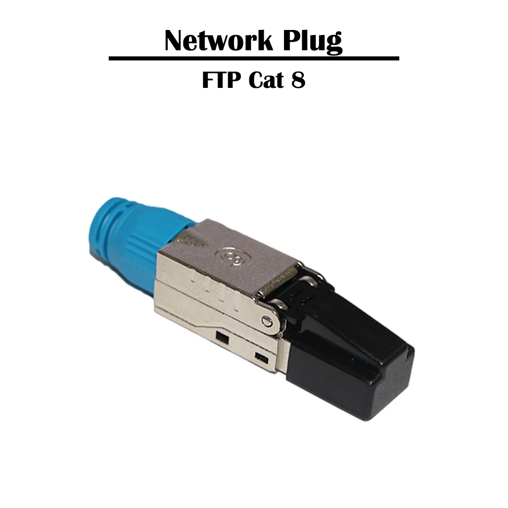 Сетевой штекер 10 шт./лот Cat 6A/Cat 8 Ethernet RJ45 Защитная полевая штепсельная вилка FTP