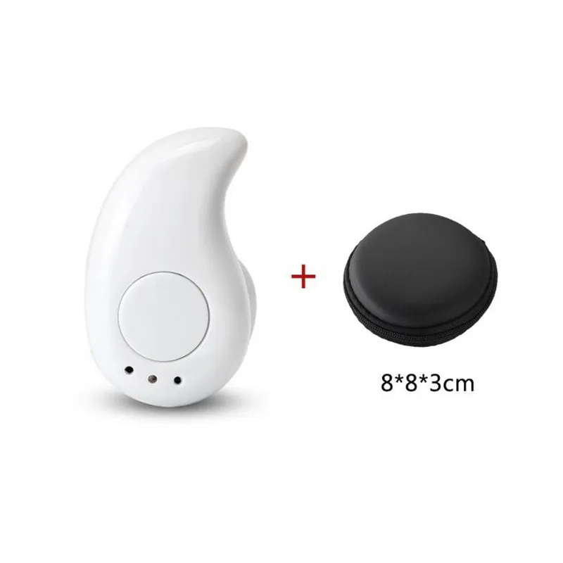 white with bag Беспроводные Bluetooth наушники в ухо спортивные вкладыши с микрофоном мини невидимая стерео гарнитура для Xiaomi для huawei для всех телефонов - Цвет: white with bag