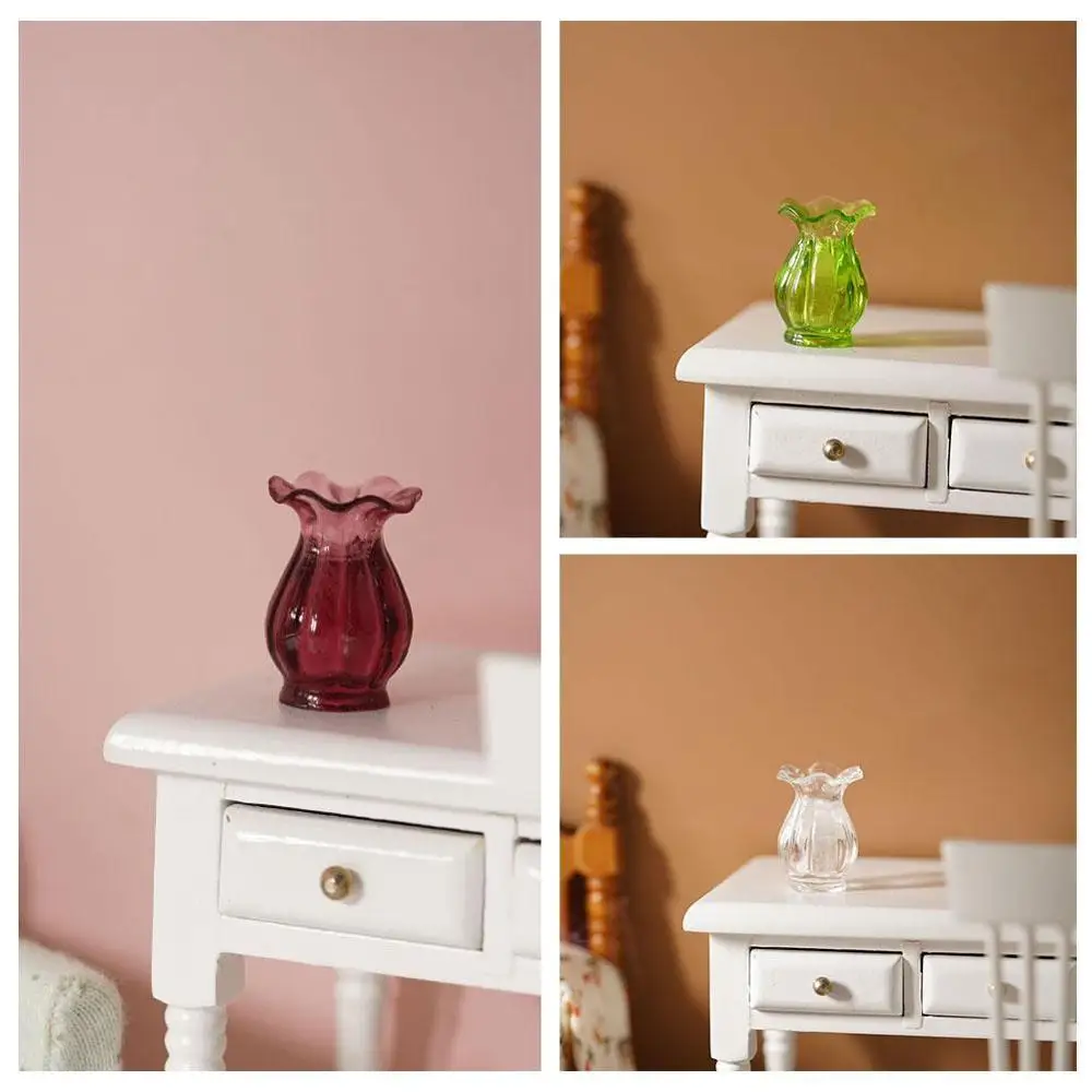 

10pcs Dollhouse1/6 1/12 Colorful Mini Ceramic Pot DIY Ornament Vase Kitchen Gift Decora For Girls House Doll Ceramic Handma J7Q5
