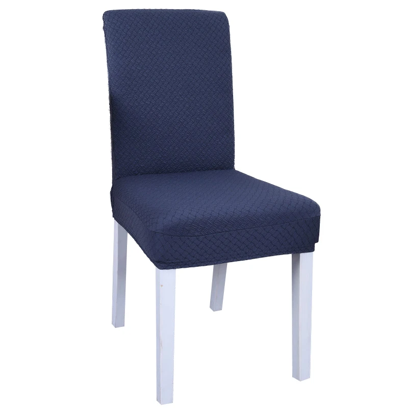 Вязаный плотный Чехол для стула однотонный эластичный съемный анти-грязный