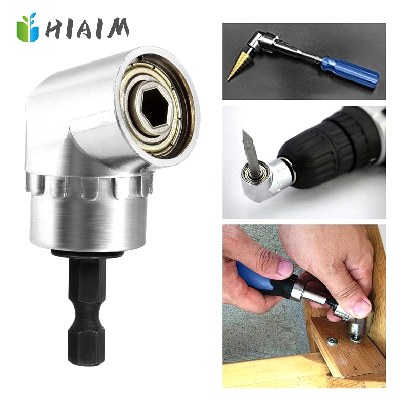 

Adjustable 105 Degree Angle Screwdriver Socket Holder Adapter Bits Angle Drill Bit 1/4" Hex Bit Socket Power Tool Accessories AA