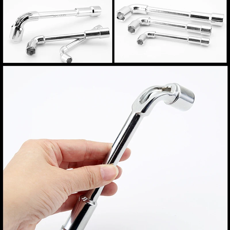 Г образный торцевой ключ 7 двухсторонний перфорированный наружный шестигранный