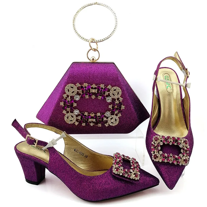 Комплект из обуви и сумочки в африканском стиле со стразами Итальянская обувь с
