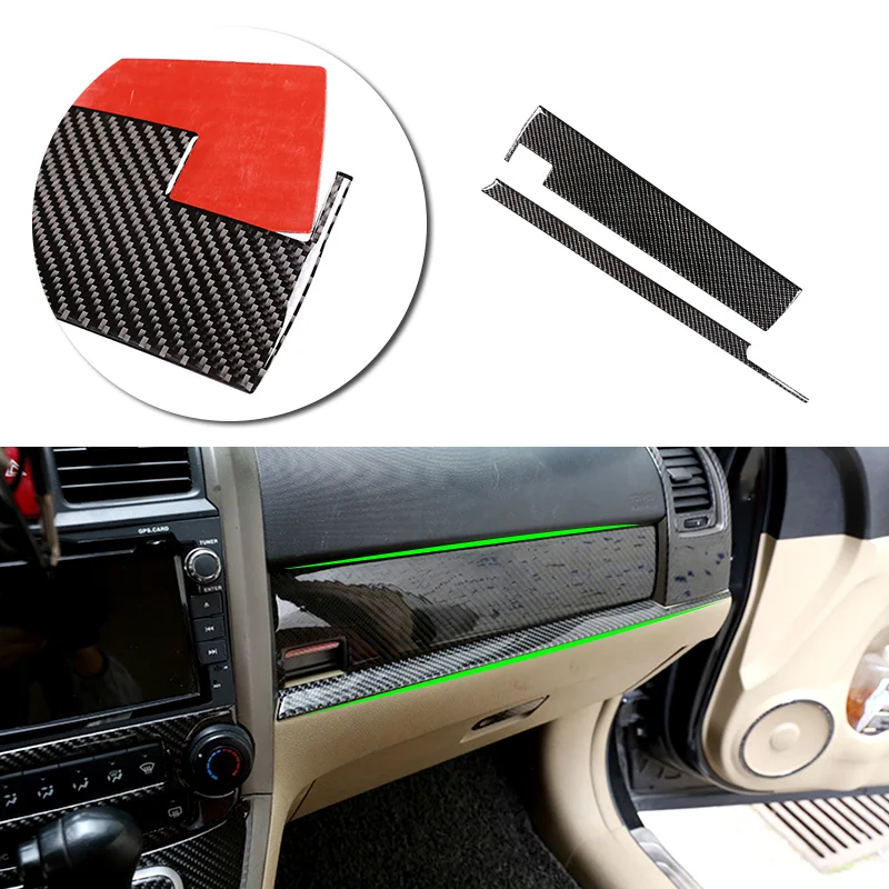 

Car Carbon Fiber Center Control Copilot Dashboard Panel Strip Cover Sticker Trim For Honda CRV 2007 2008 2009 2010 2011