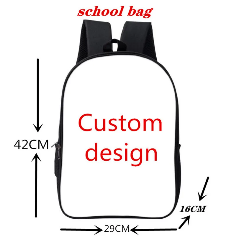 school bag Молодежный Школьный ранец для девочек, школьная сумка с рисунком на заказ, школьный детский рюкзак, набор, сумка-карандаш, ланч-пакет, креативный ThiKin - Цвет: school bag