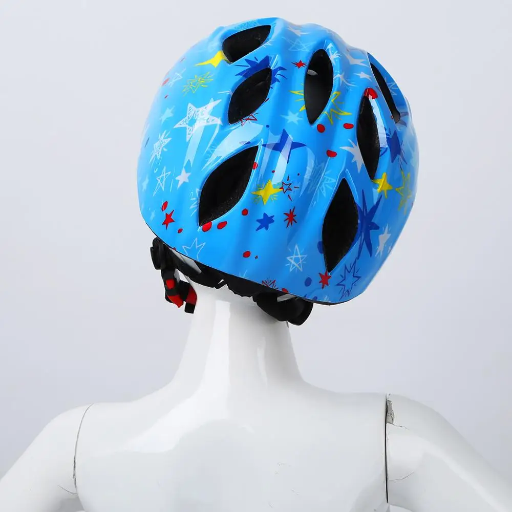 Детские велосипедные шлемы с принтом звезд и цветов для мальчиков
