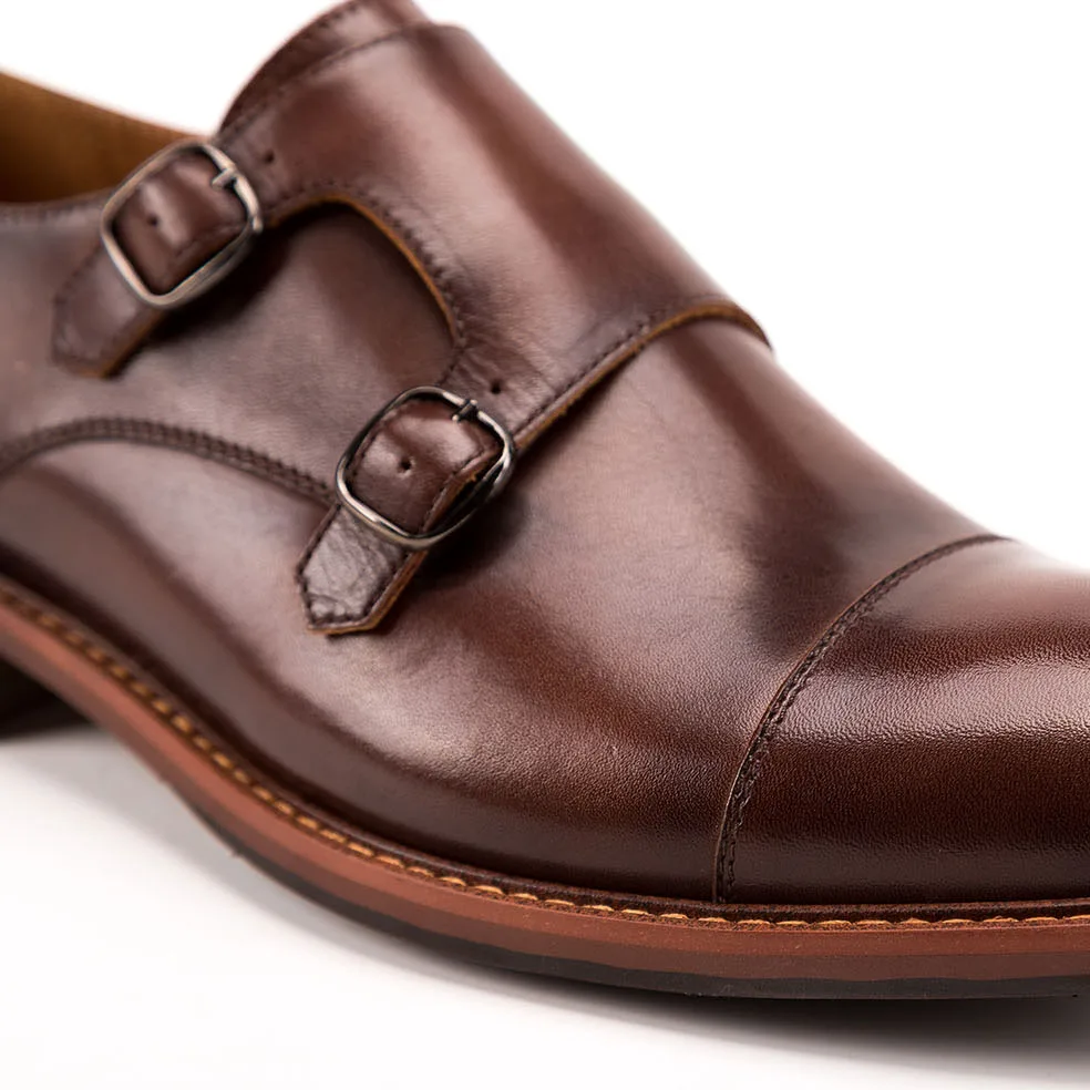 2020 мужские туфли ручной работы из натуральной кожи с двойным ремешком модельные