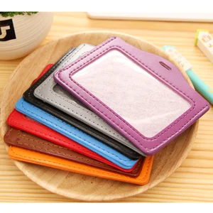 Чехол из искусственной кожи для мужчин и женщин, прозрачный чехол для визитных и кредитных карт, шнурок для студентов и мужчин